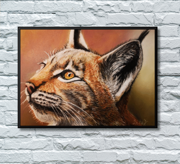 Lynx print based on an original artwork
